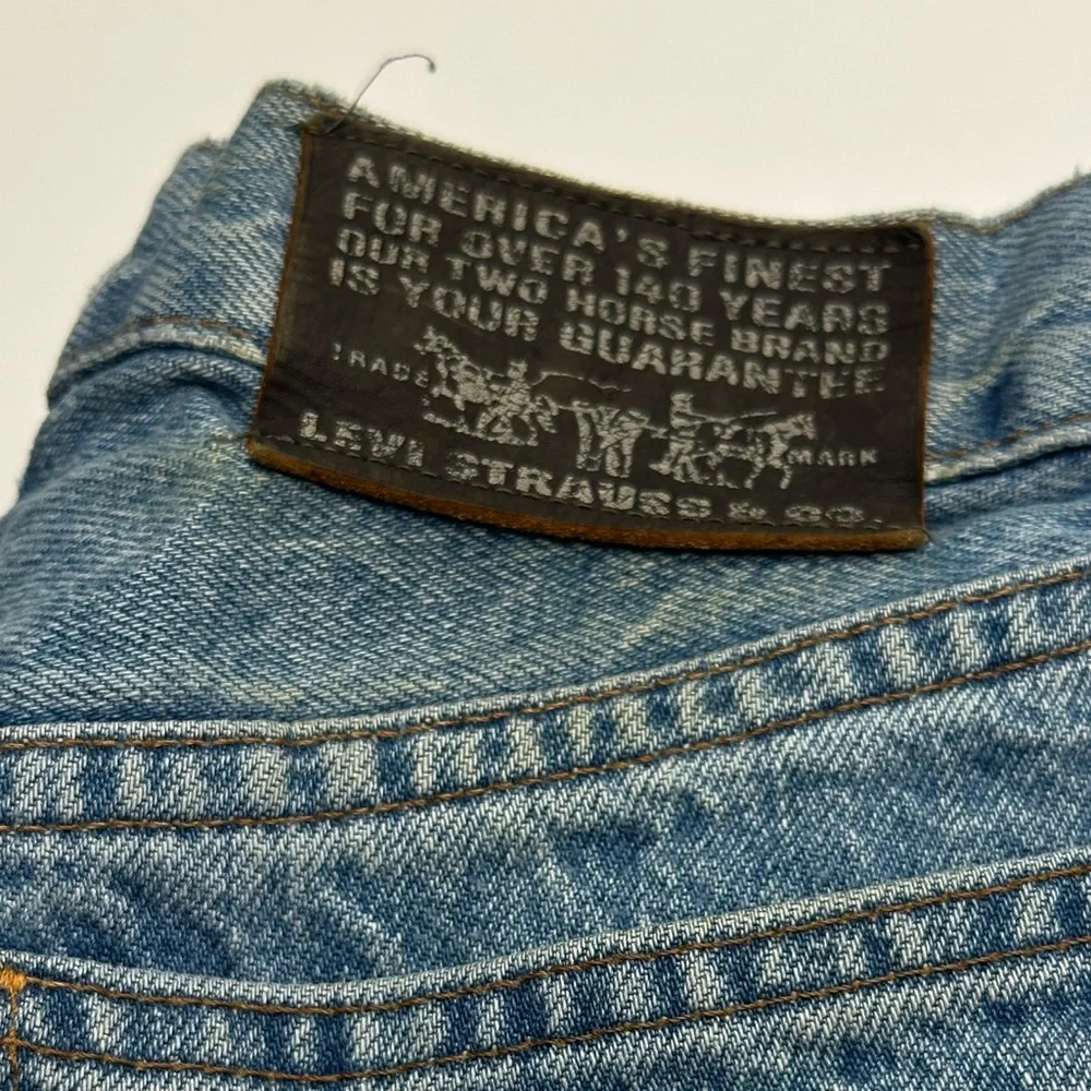 Vintage Levi' Strauss 881 Fit‎ Tab Blue Jeans 1992 orange tab women’s size 12